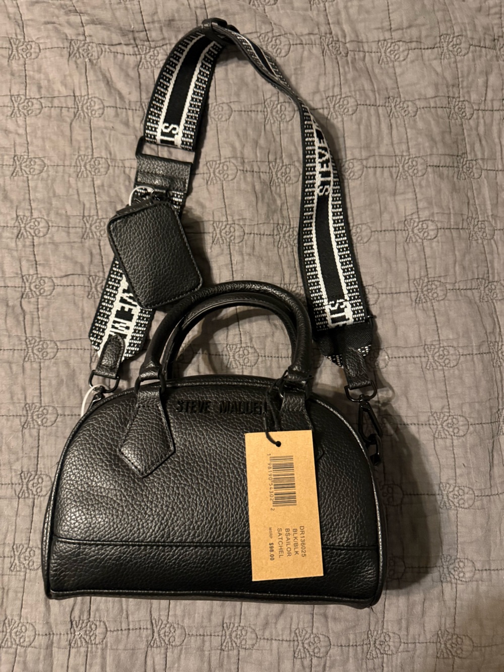 Black Steve Madden Crossbody Bag with Statement Strap